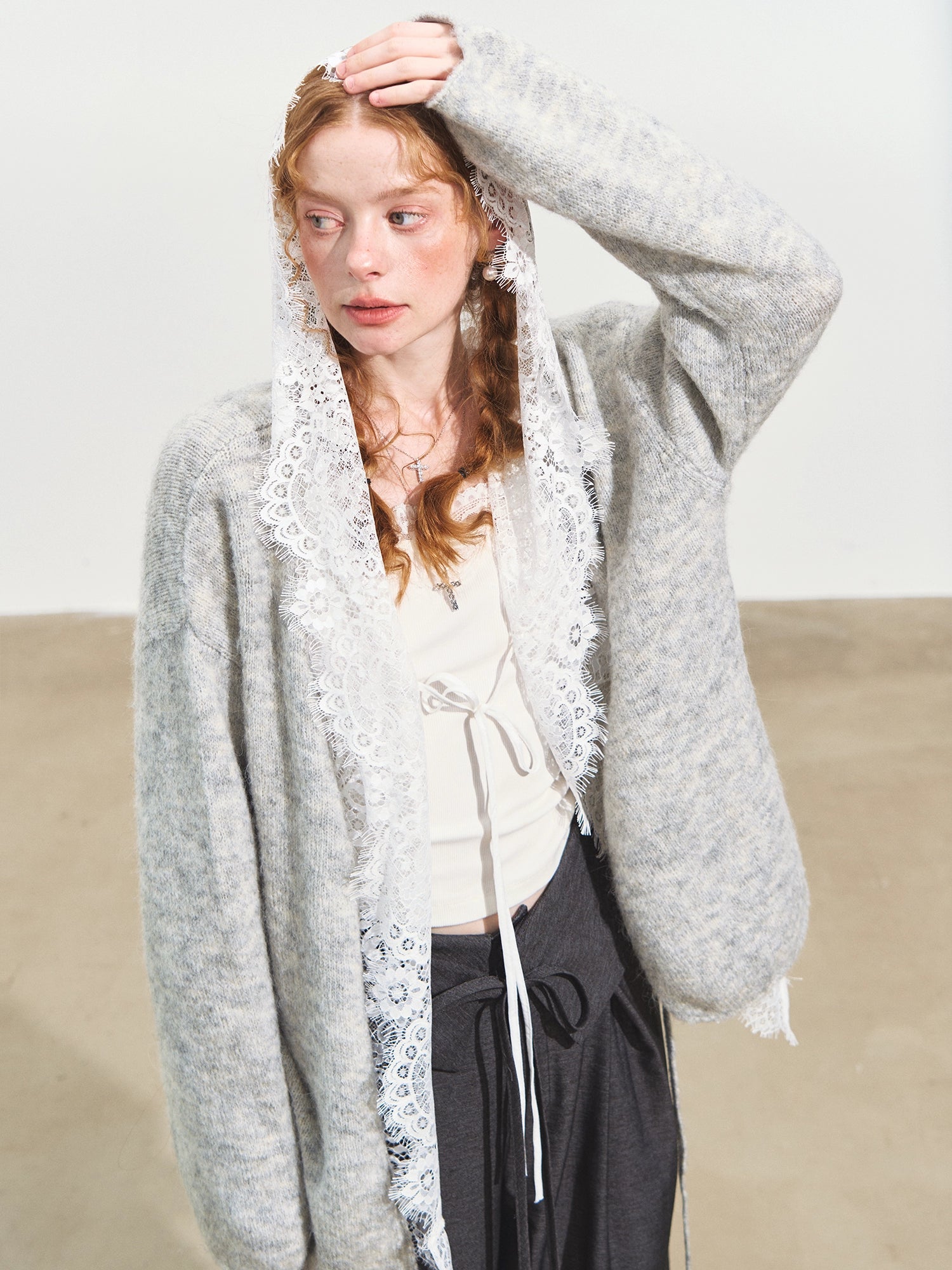 Bohemian Tie-Front V-Neck Cardigan - CHINASQUAD