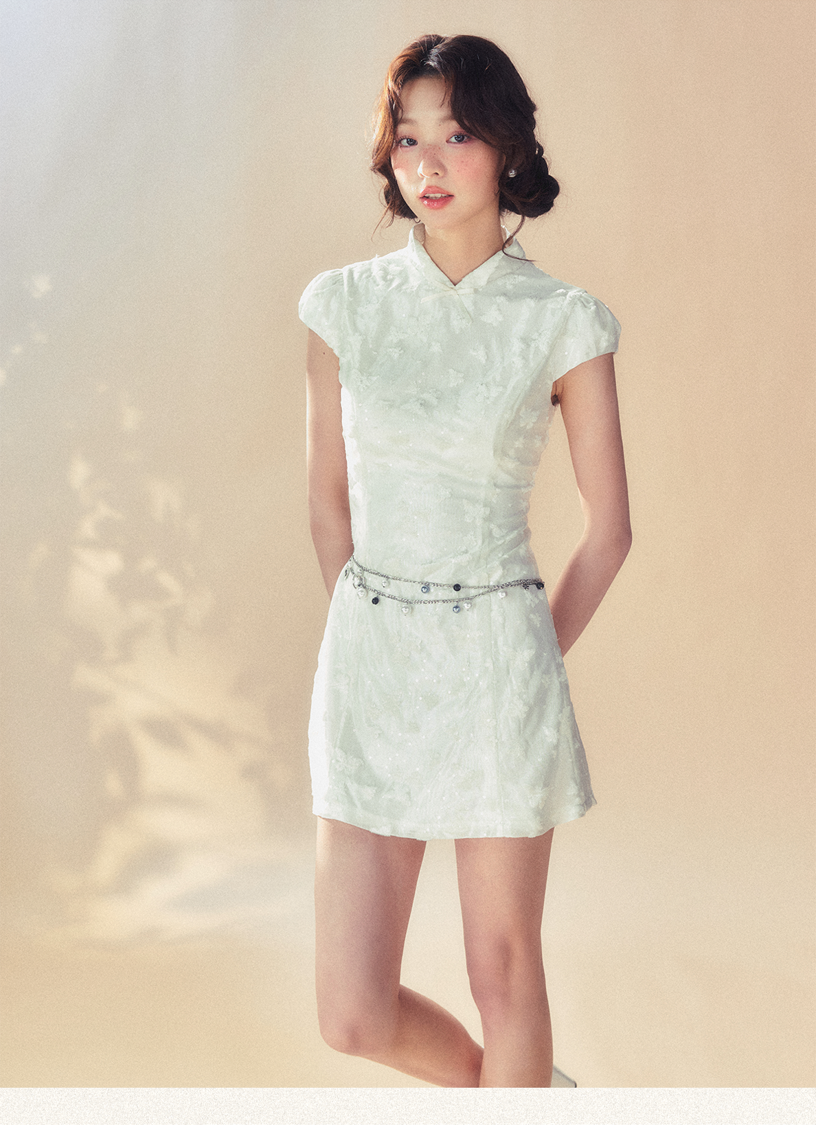 White Cheongsam Dress - CHINASQUAD