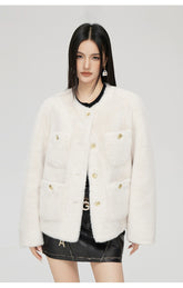 Off-white Faux Mink Coat - CHINASQUAD