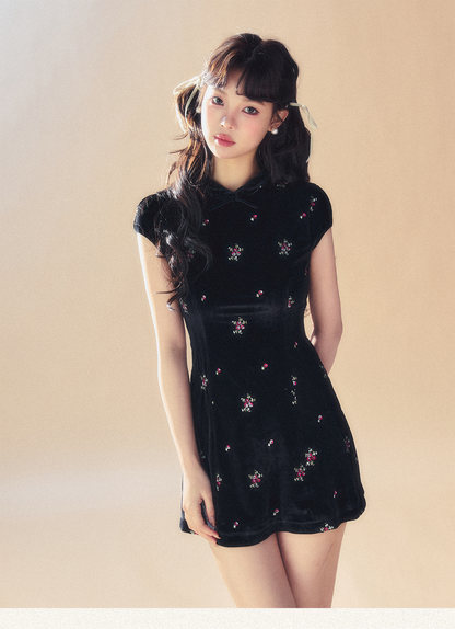 Black Velvet Dress - CHINASQUAD