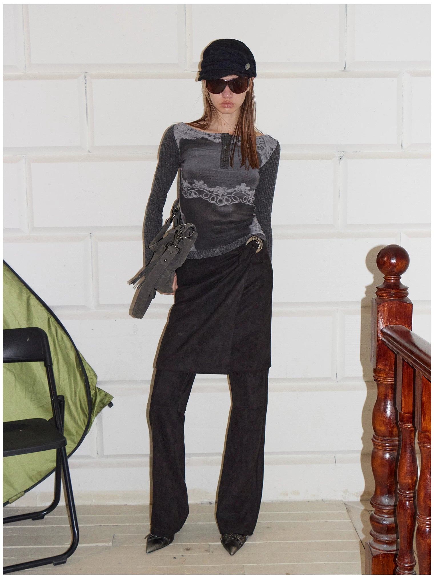 Detachable Two-Way Leather Skirt–Pants