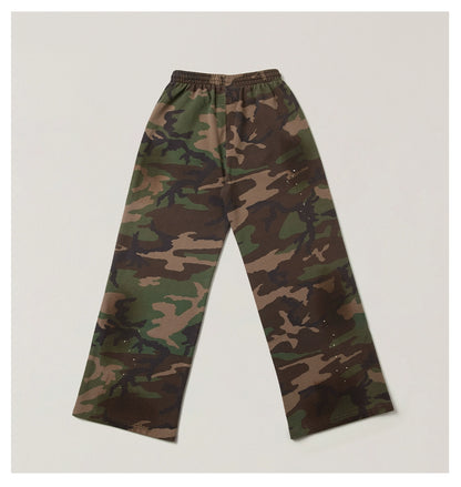 Cross Emblem Tower Wide-Leg Sweatpants