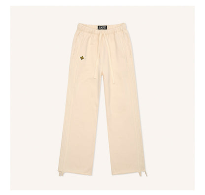 (Final Sale) Camouflage &amp; Cream-colored Wide-leg Pants - CHINASQUAD