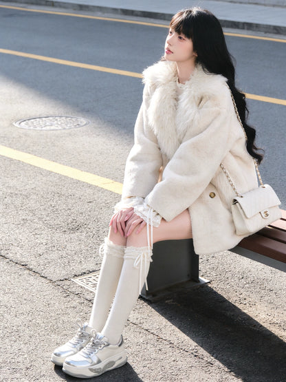 Shearling-Style Faux Fur Winter Coat