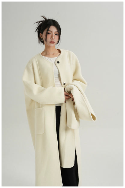Oversized Double-Faced Wool Long Coat