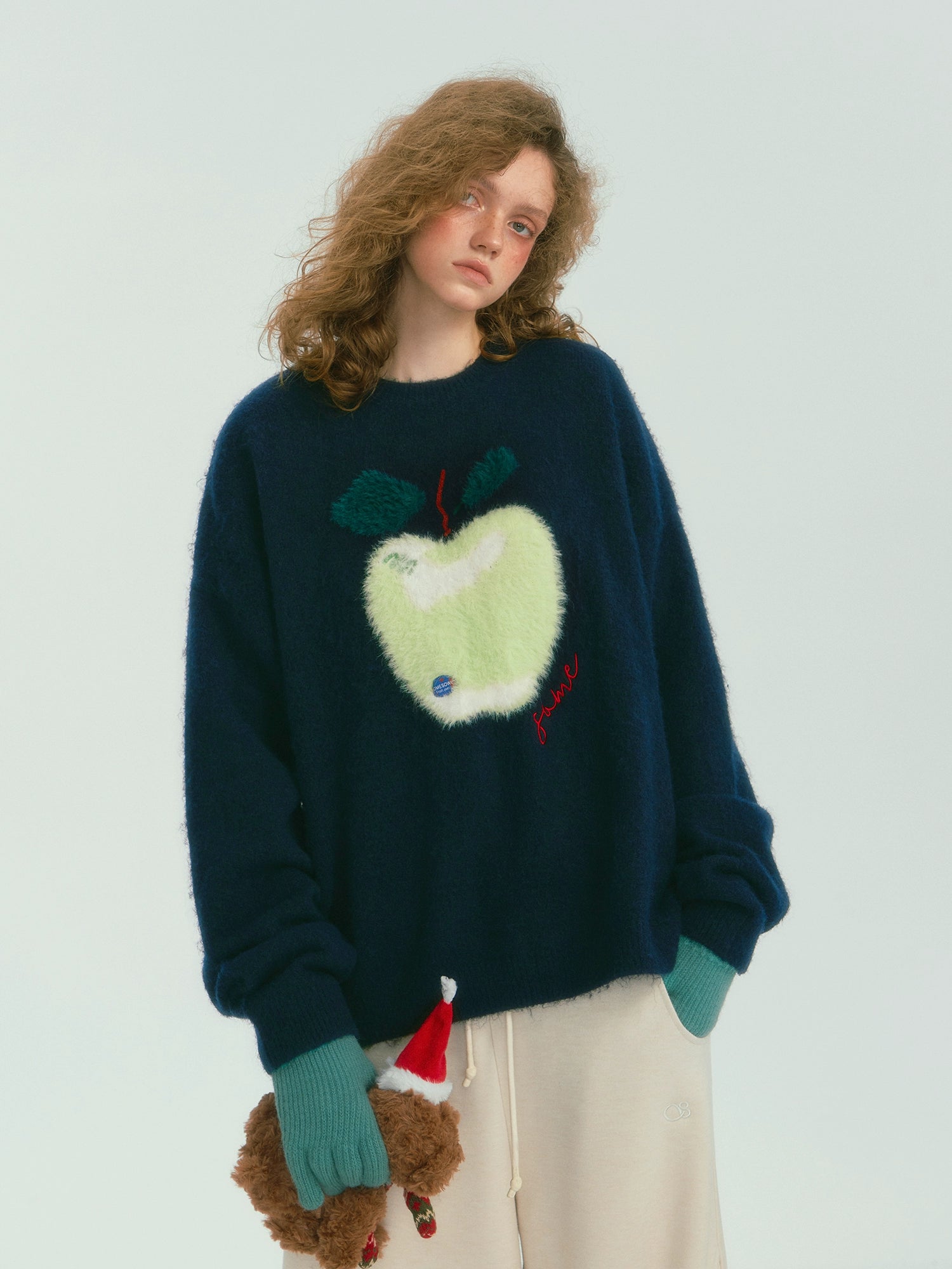 Fruit Jacquard Oversized Sweater