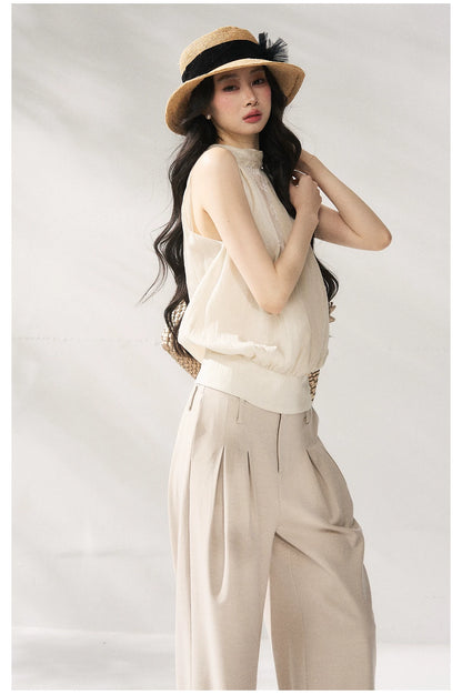 Halter Neck Minimalist Sleeveless Vest