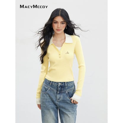 Contrast Faux-Layer T-shirt
