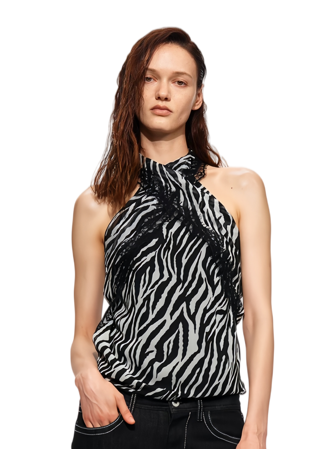 Sheer Halter Chiffon Cami