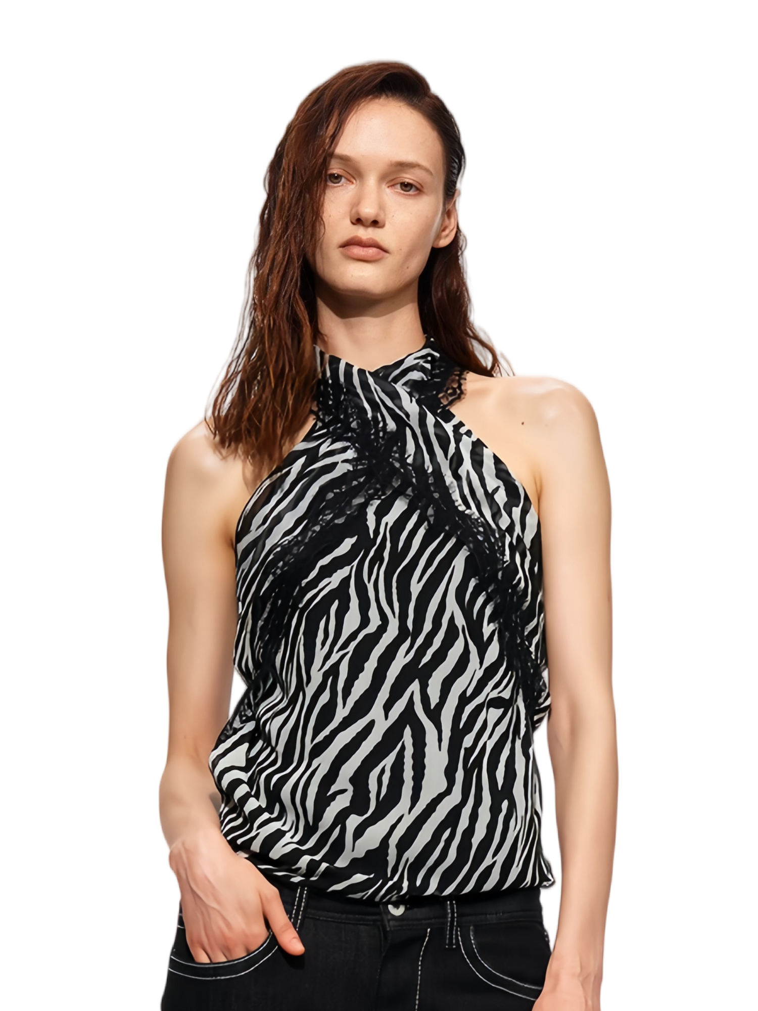 Sheer Halter Chiffon Cami