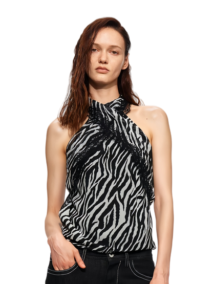 Sheer Halter Chiffon Cami