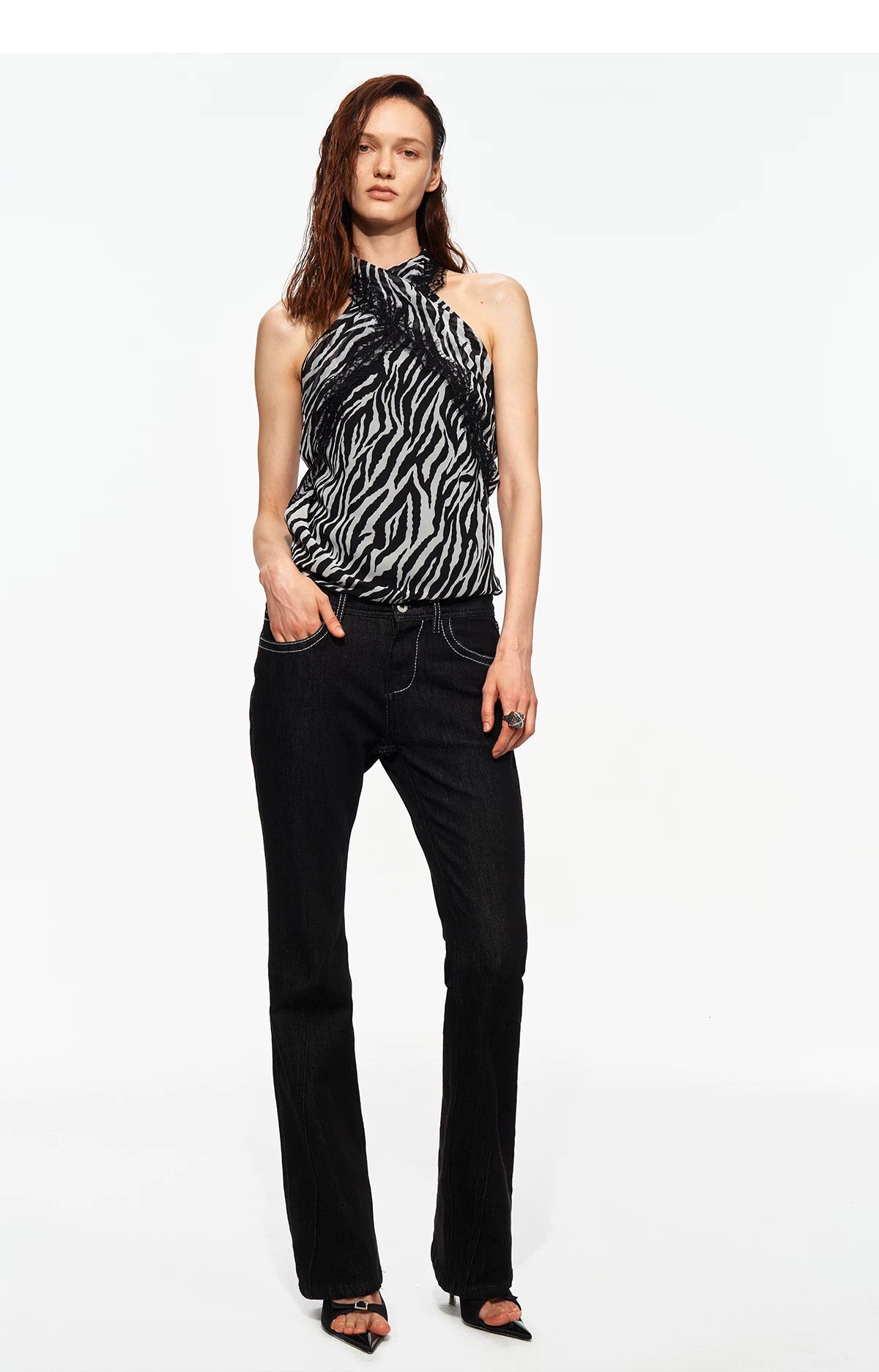 Sheer Halter Chiffon Cami