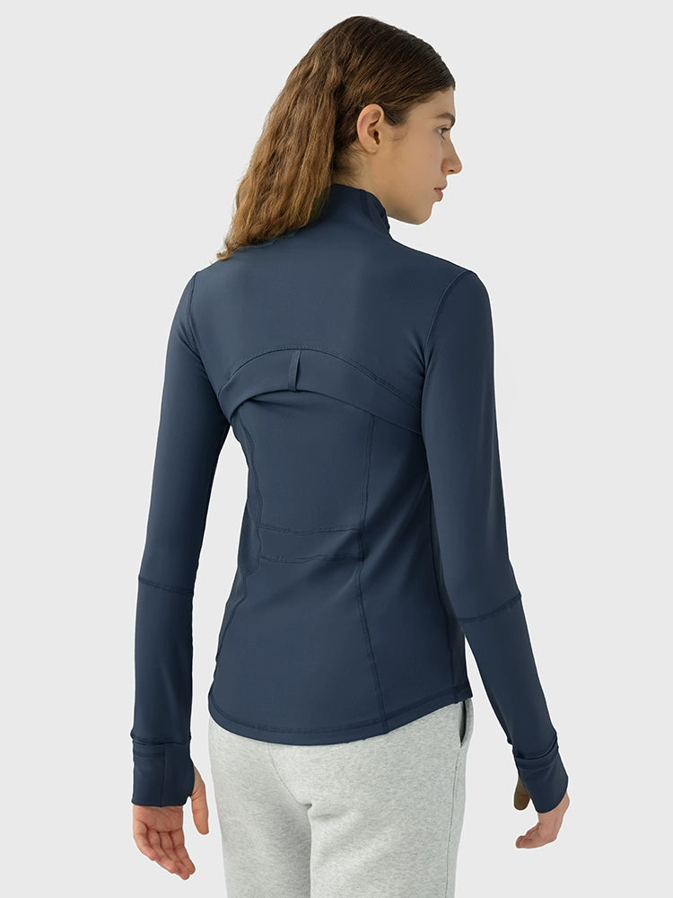 Stand Collar Zip-up Yoga Sports Jacket