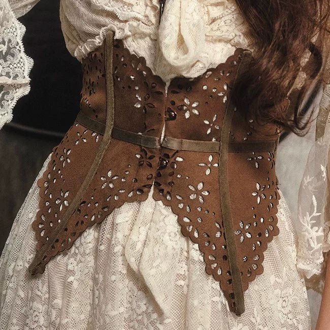 corset belt dress Leather Underbust Corset Belt S / Black