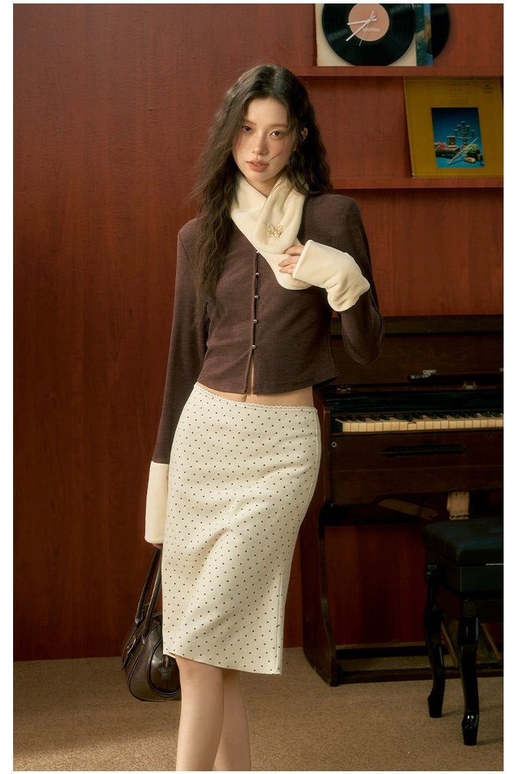 Polka Dot Pencil Mermaid Skirt - CHINASQUAD