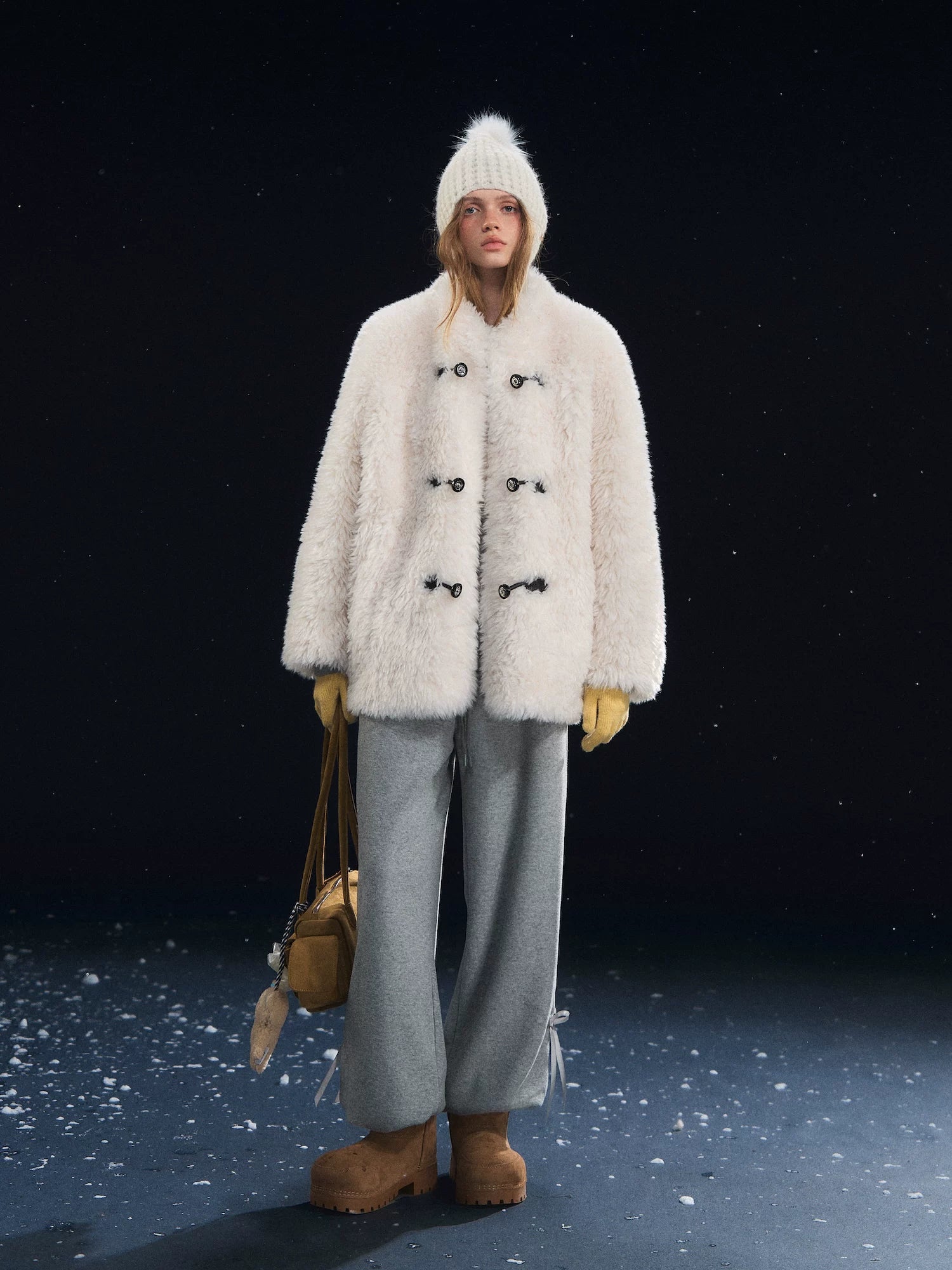 Plush Button-Up Fleece Jacket