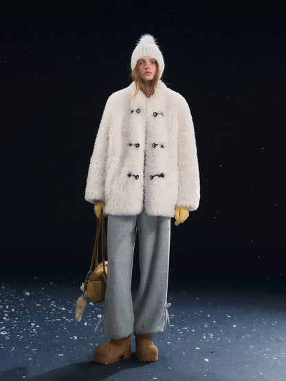 Plush Button-Up Fleece Jacket