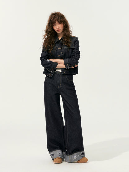 Embroidery Retro Denim Jacket