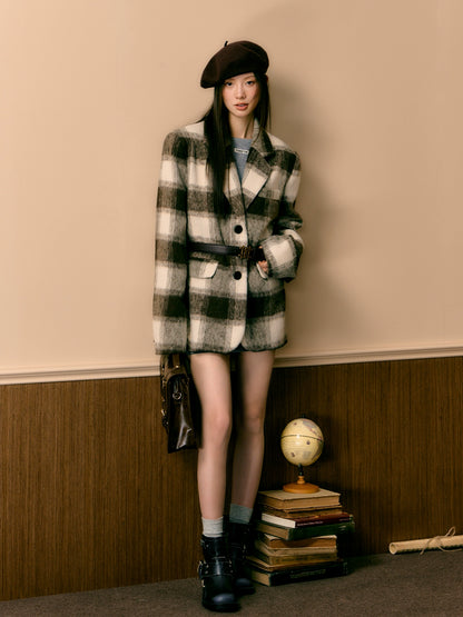 Short &amp; Long Brown Plaid Coats - CHINASQUAD