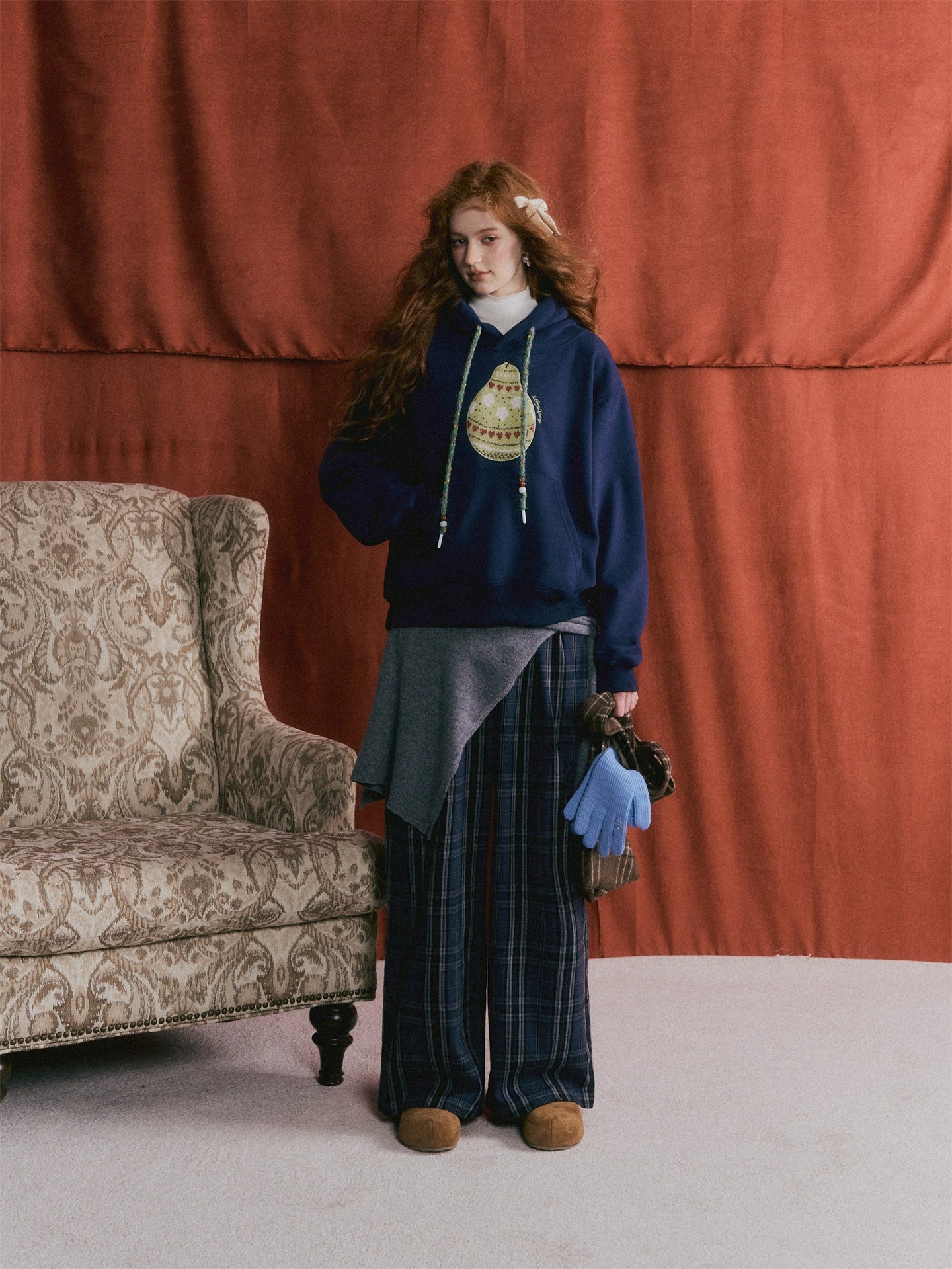 Solid Knit Tie-Up Shoulder Cape Scarf