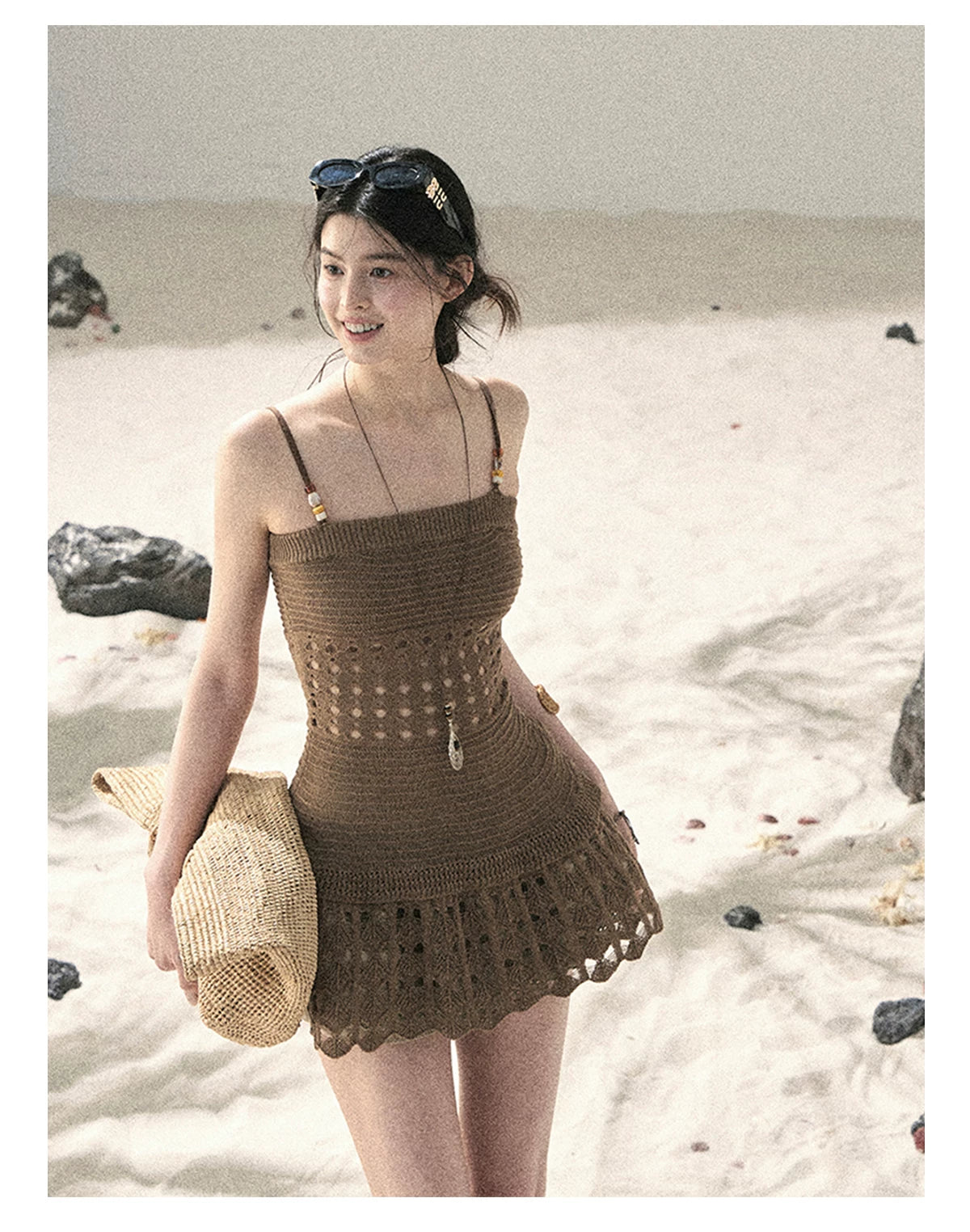 “The Space Between” Open-Shoulder Knit Camisole