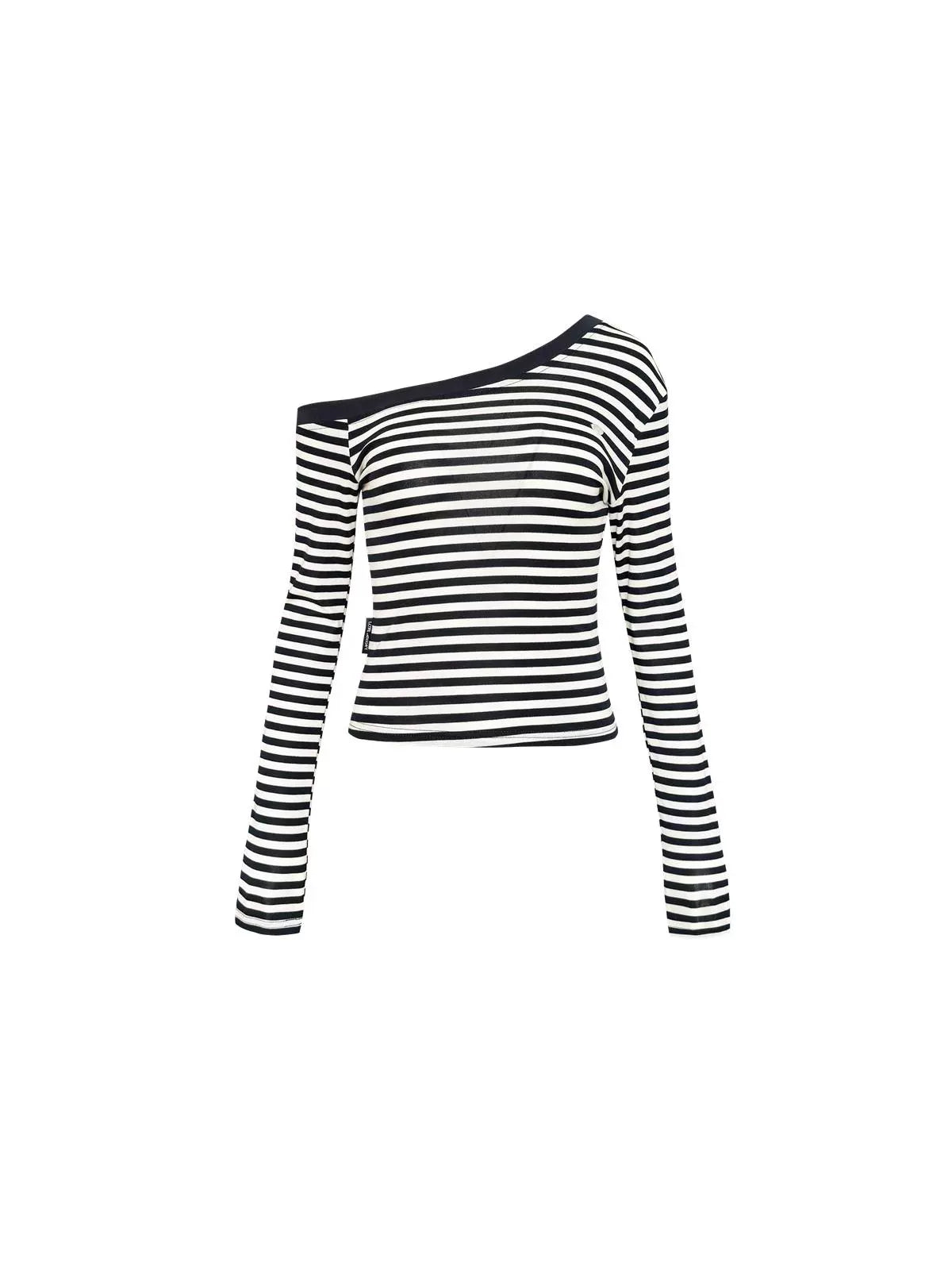 Striped Color-blocked Long-sleeve T-shirt