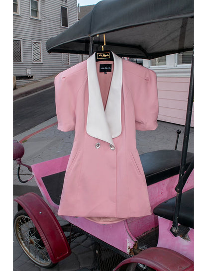 Puff Sleeve Cut-Out Open-Back Dress
