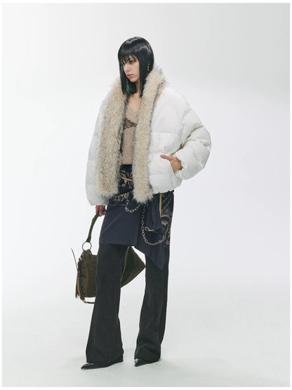 90% Duck Down Fur-Trimmed Parka