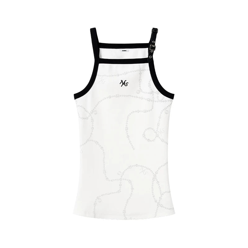 Beverly Leather Halter Camisole