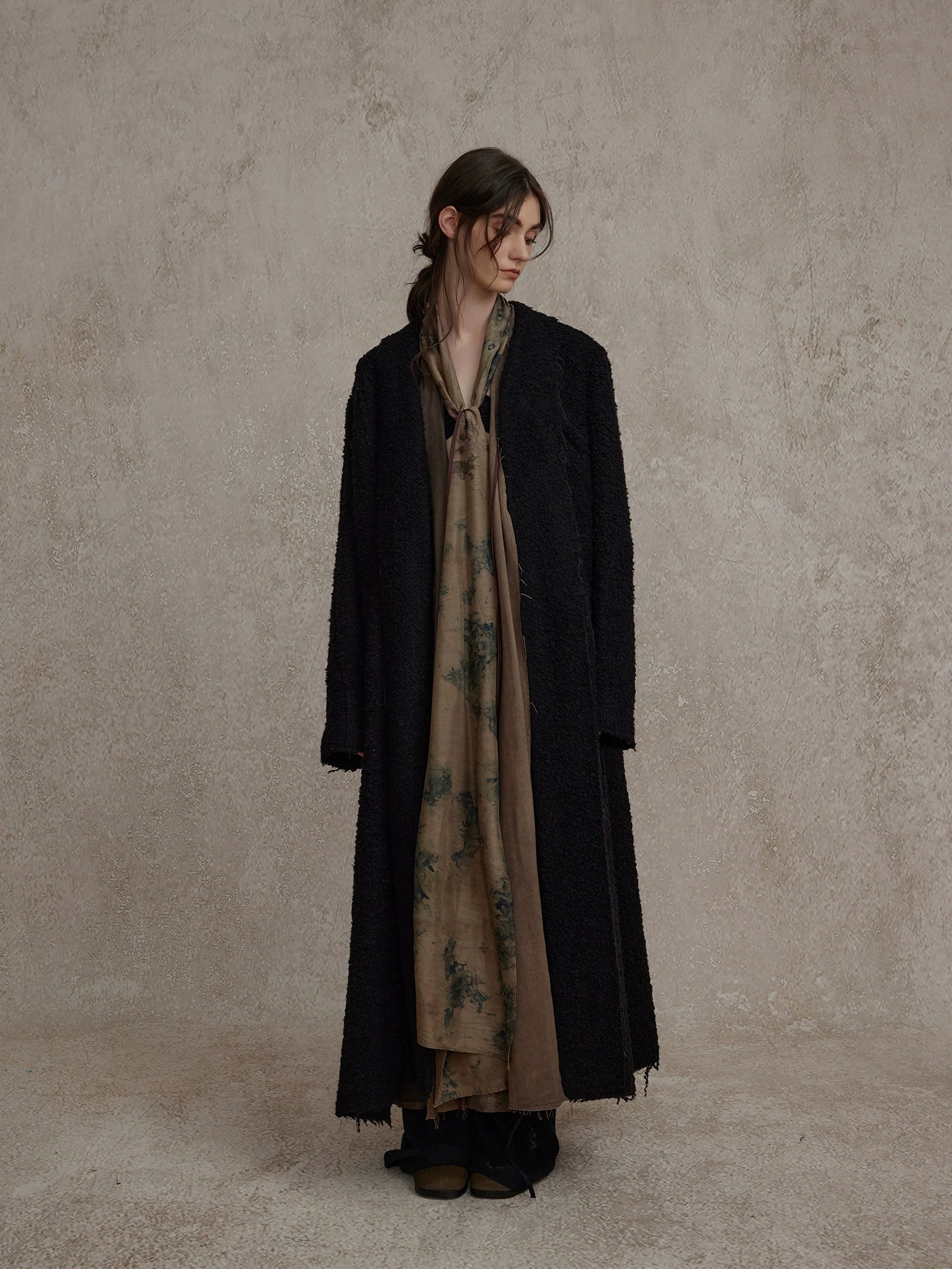 Brown Ancient Jacquard Long Robe