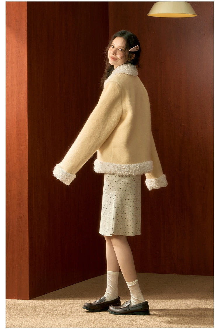 Yellow College Shearing Jacket - CHINASQUAD