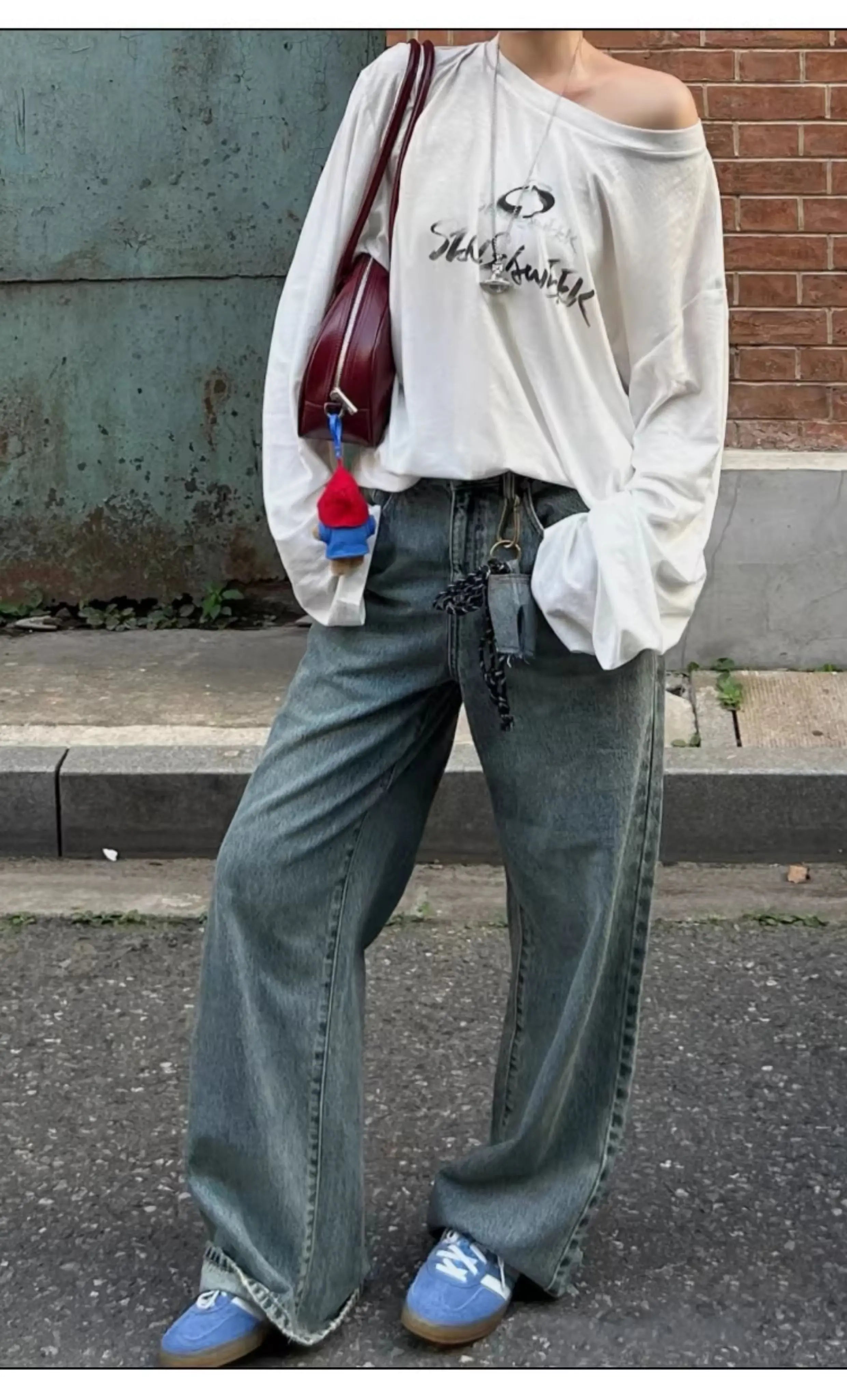 Mini Washed Denim Pants Charm