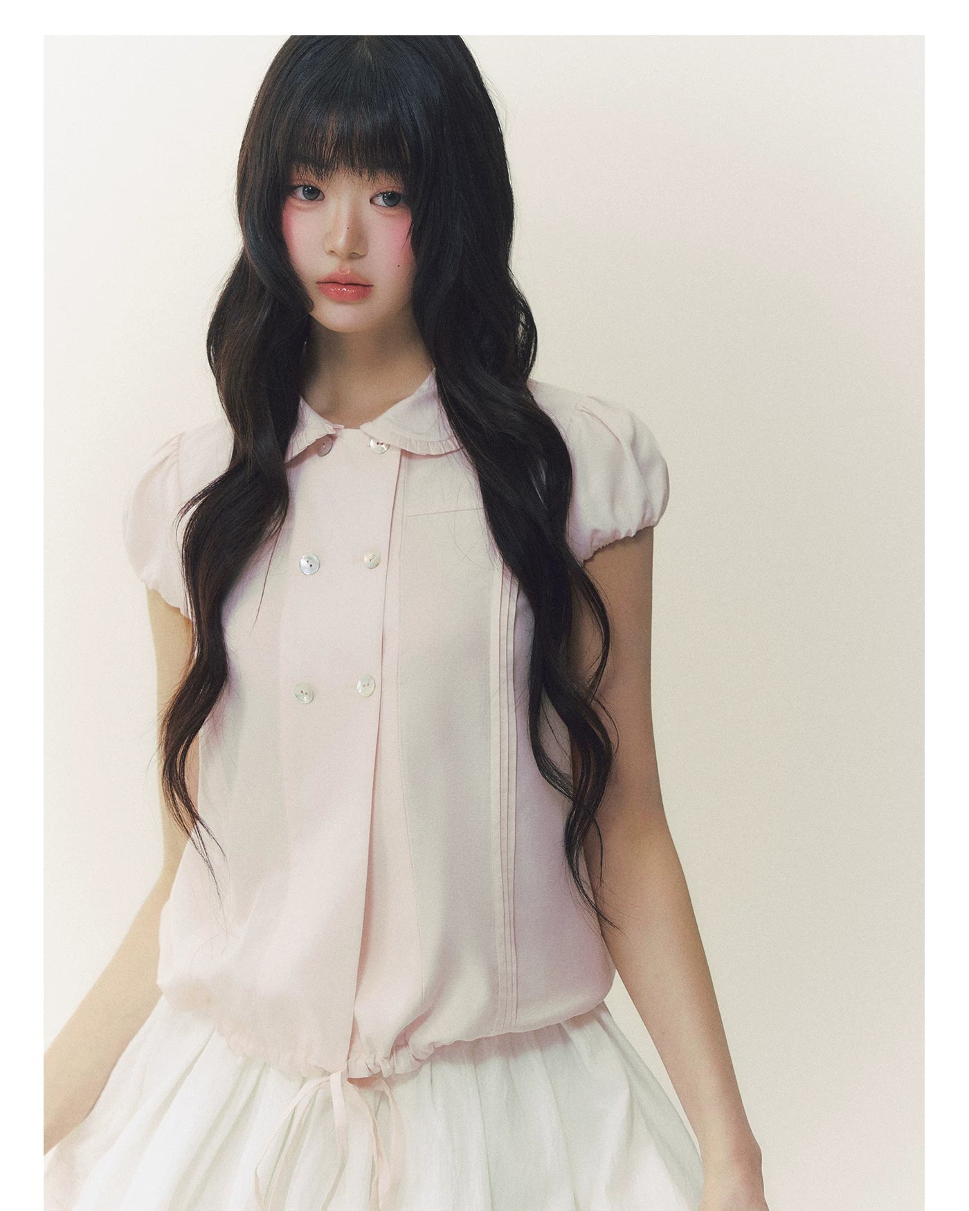 Ivory Letter Vintage Slim Shirt