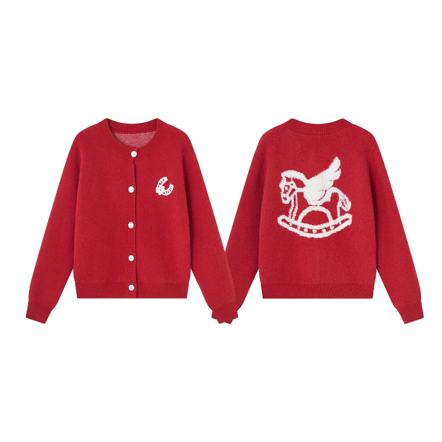 Lucky Pony Crewneck Cardigan
