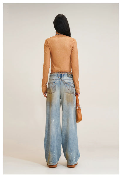 Origin of Wildness Wide-Leg Denim Pants
