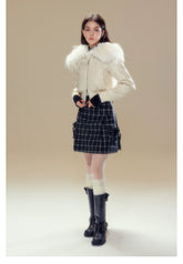 White Turn-down CollarFaux Shearling Coat - CHINASQUAD