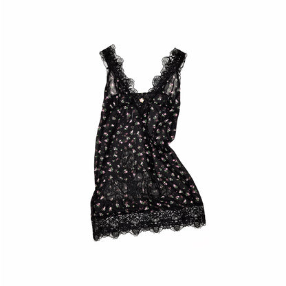 Snoopy Lace-Trim V-Neck Relaxed Dress