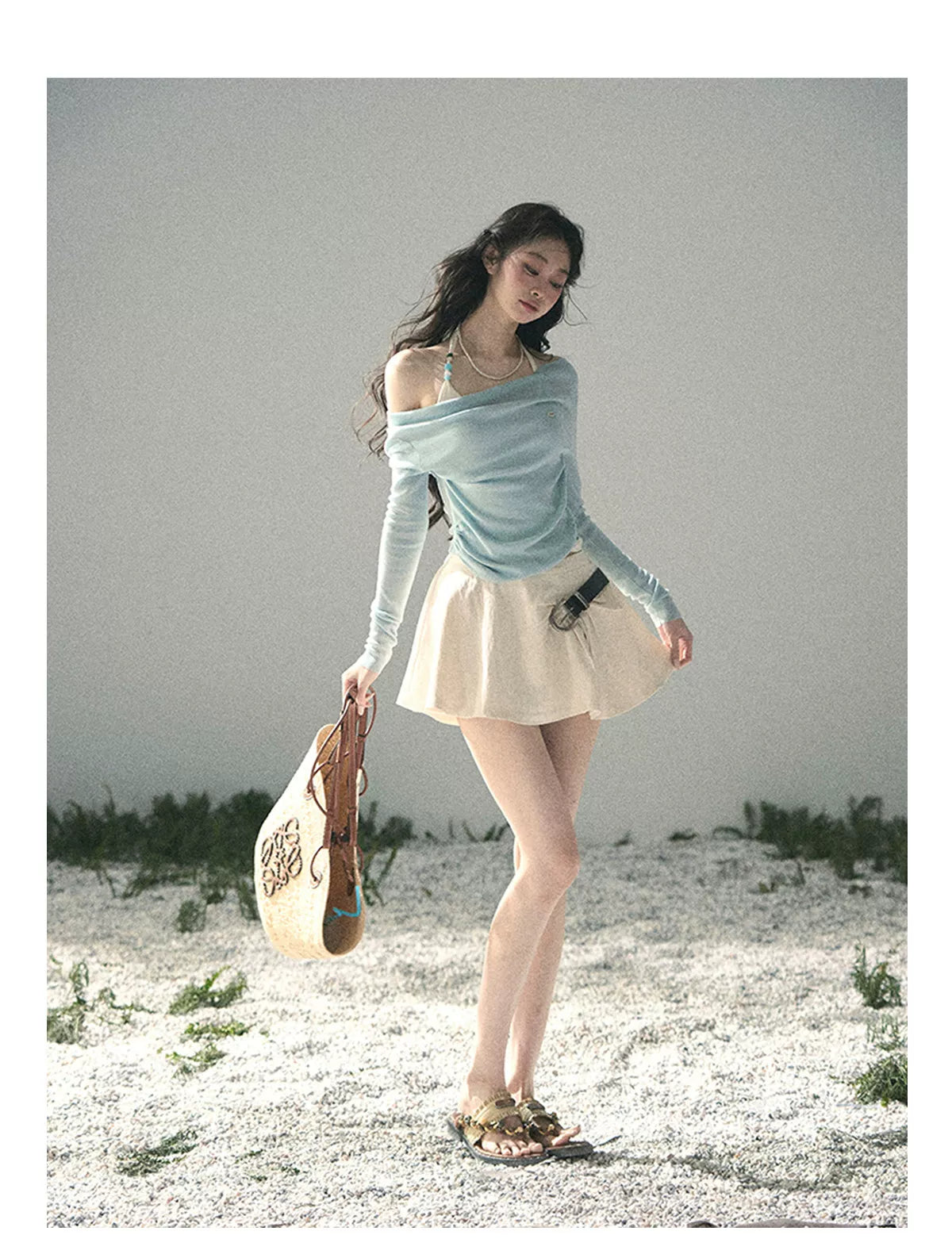 Sugar Frost Off-Shoulder Top