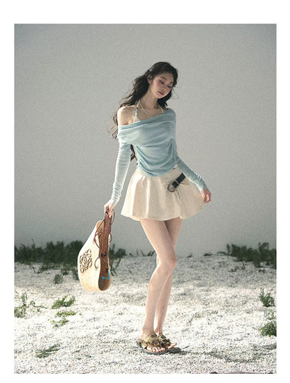Sugar Frost Off-Shoulder Top