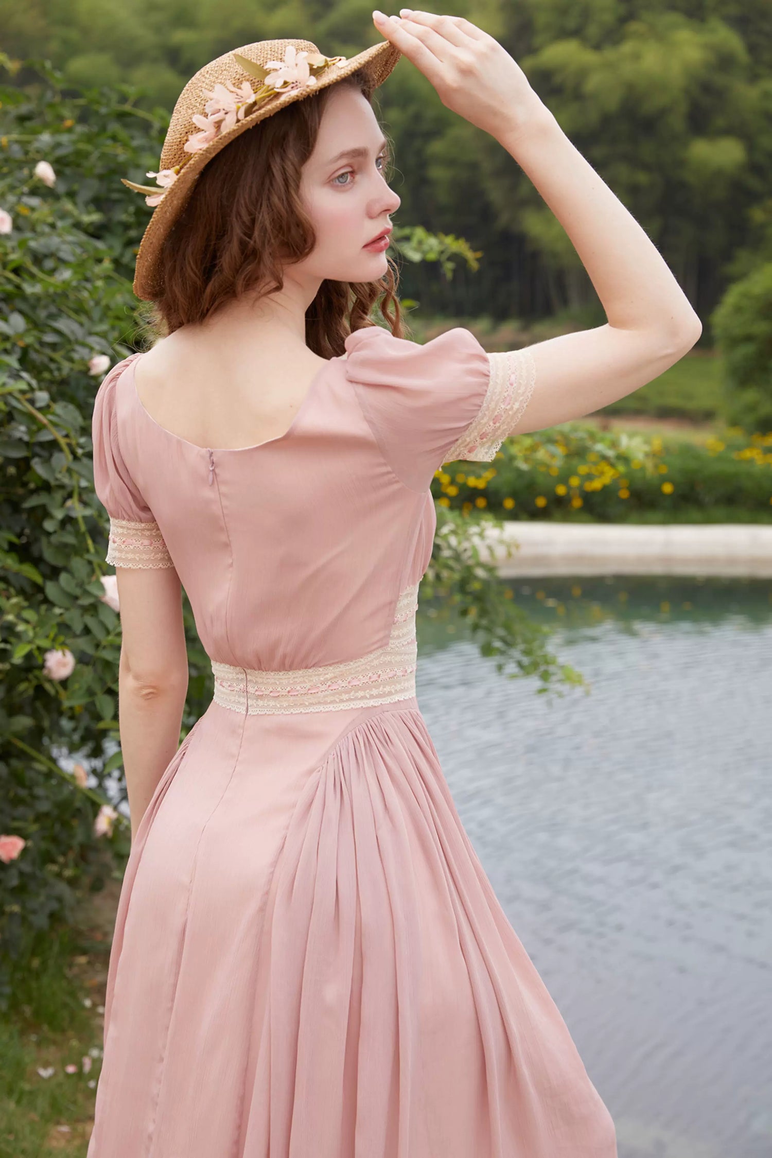 French Vintage Romantic Lace Dress