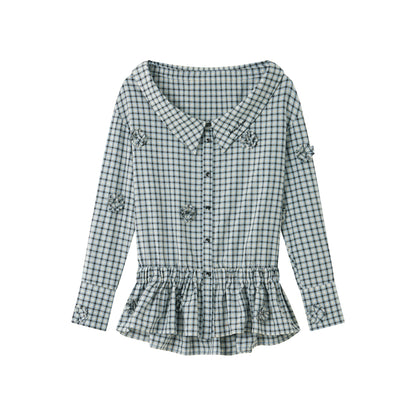 One-Shoulder Convertible Waist-Cinched Shirt