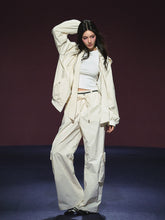 Neckline Tie Striped Sun-Protective Jacket & Pants Set - CHINASQUAD