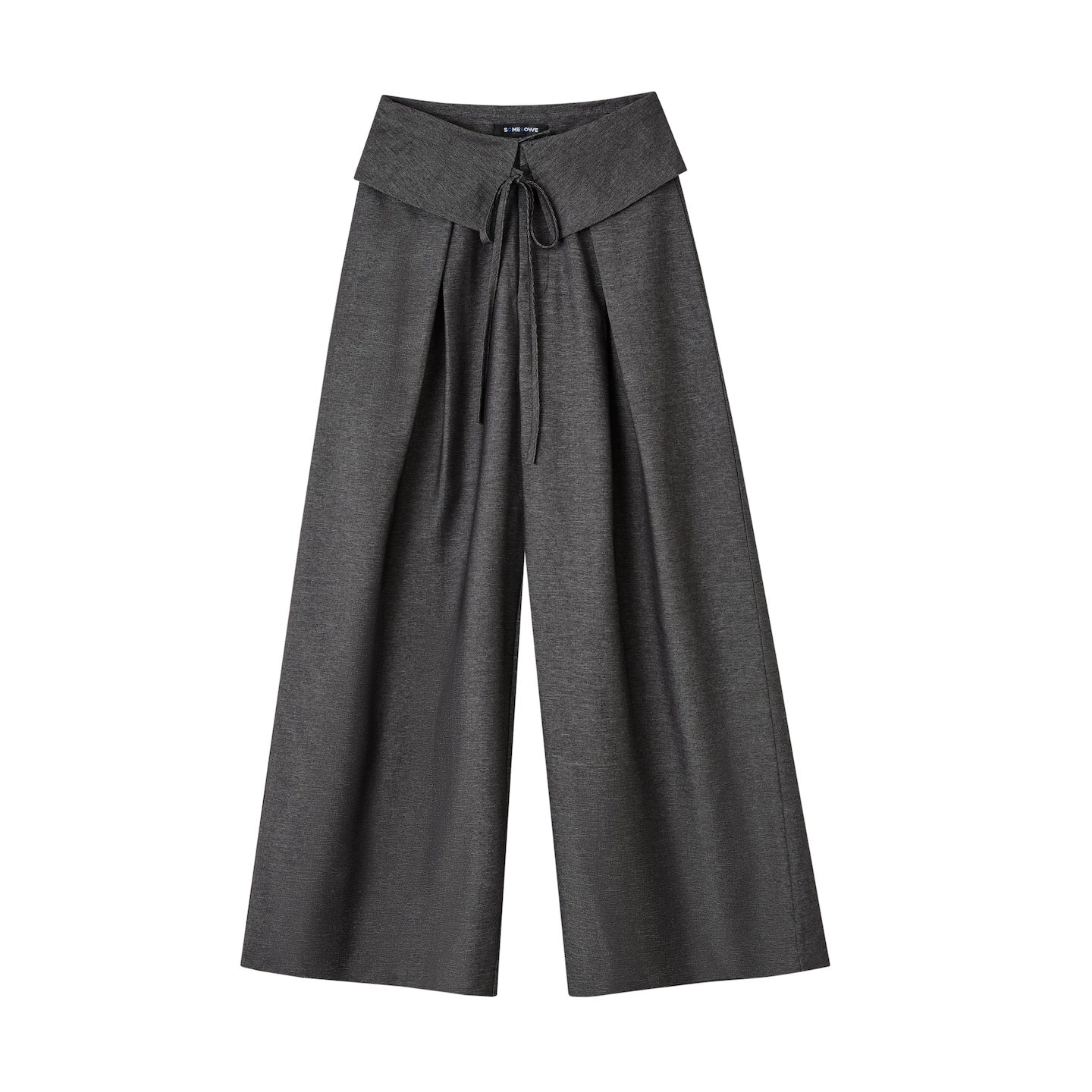 Cuffed Waist Draped Tailored Pants
