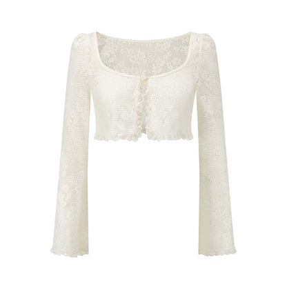 French Couture Lace Bustier &amp; Skirt Set