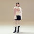 Pink Gradient Button Shearling Jacket - CHINASQUAD