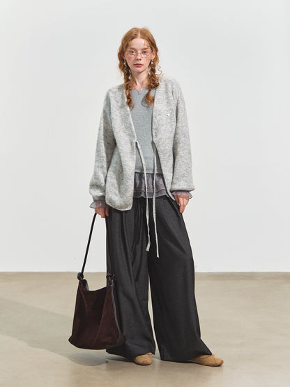 Bohemian Tie-Front V-Neck Cardigan - CHINASQUAD