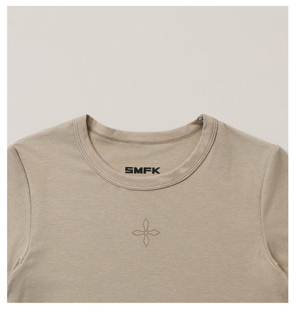 Compass Emblem Fitted Stretch Tee