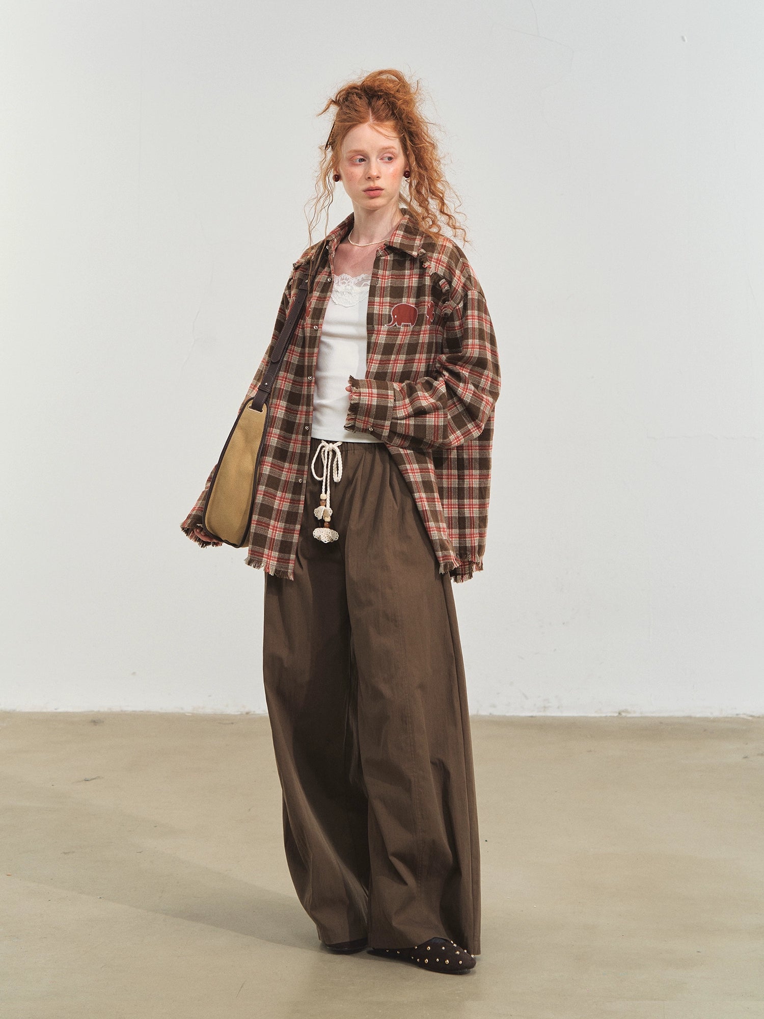 Fun Tassel Plaid Shirt