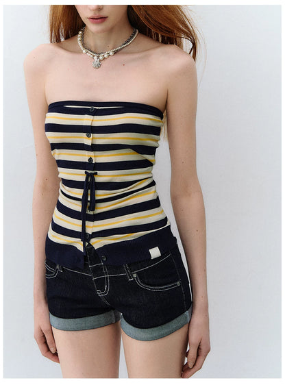 Sea Salt Ice Bar Colorblock Stripe Drawstring Waist
