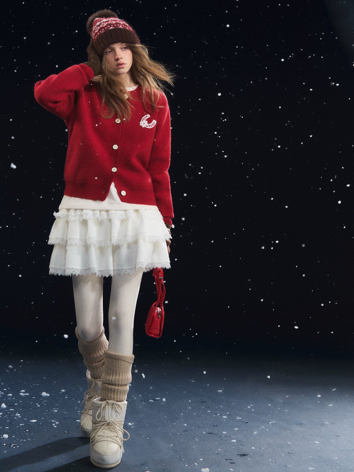 Lucky Pony Crewneck Cardigan